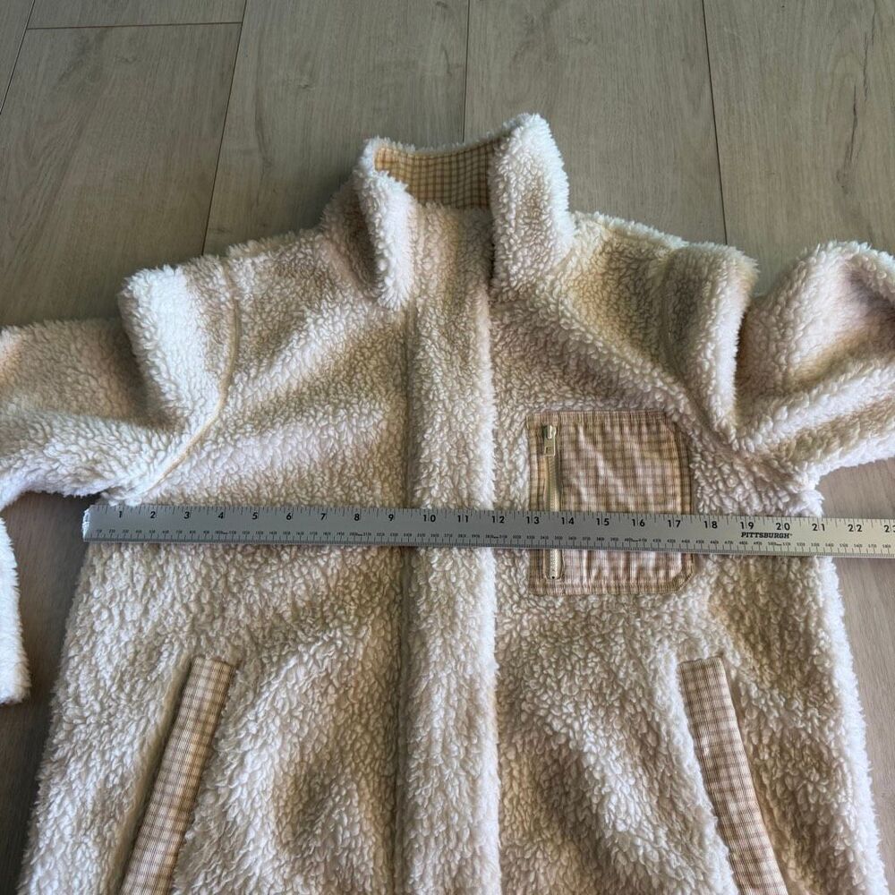 Madewell Sourced Sherpa Zip Jacket Cream Off White Size Small - Picture 3 of 9